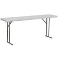 6-Foot Granite White Plastic Folding Training Table P615