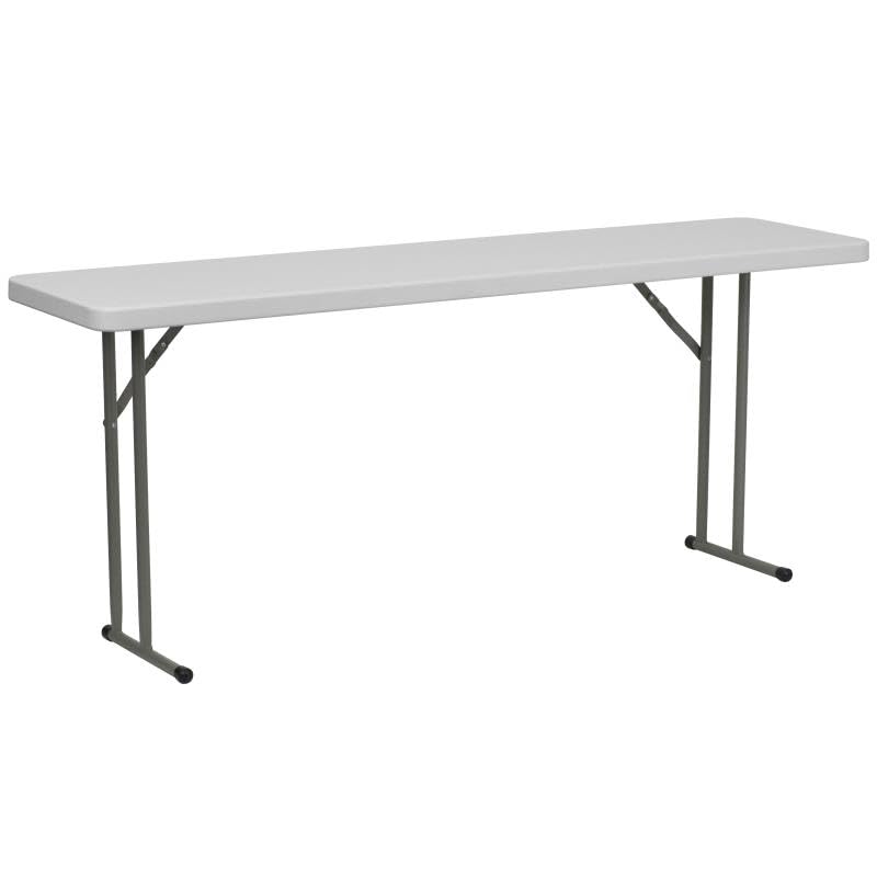 6-Foot Granite White Plastic Folding Training Table P615
