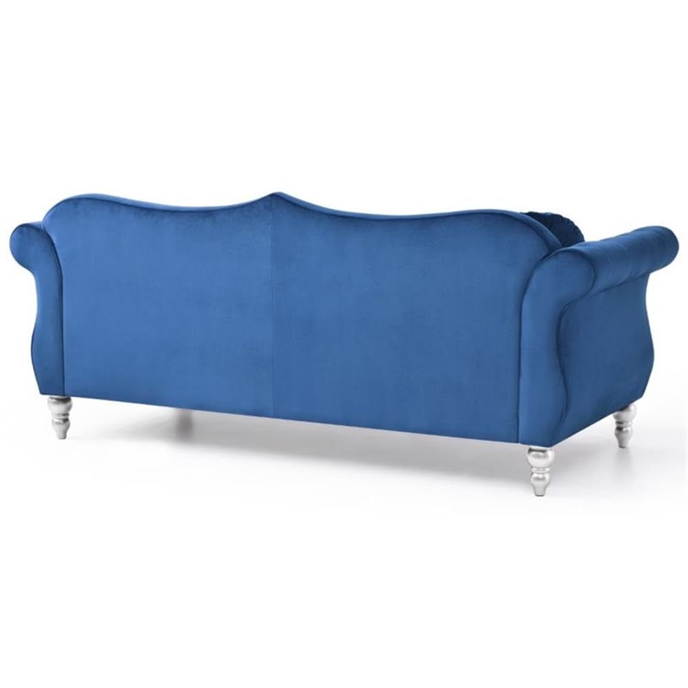 Navy Blue Velvet Sofa P90841