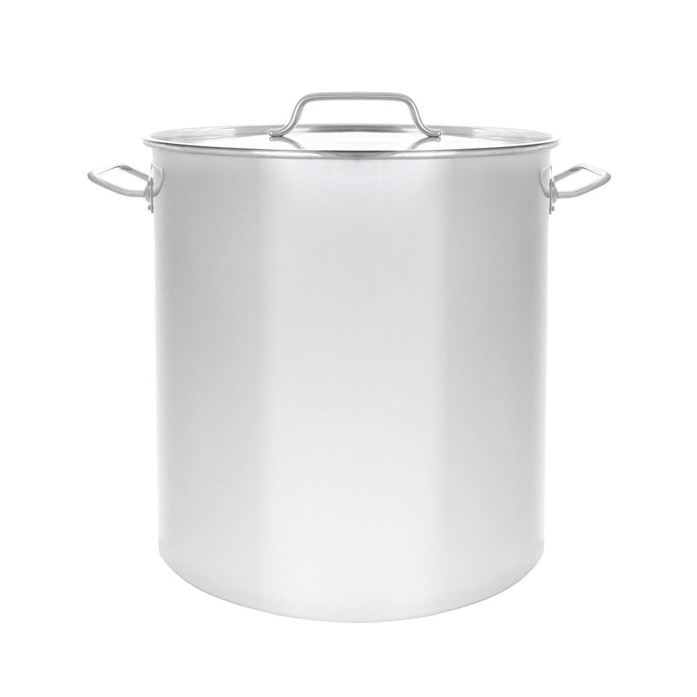 40QT Polished Stainless Steel Stock Pot with Lid N5728