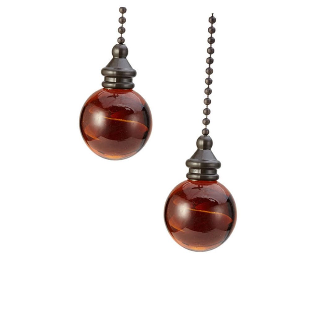Glass Ball Chain Pendant Ornament 2 Pcs R4383