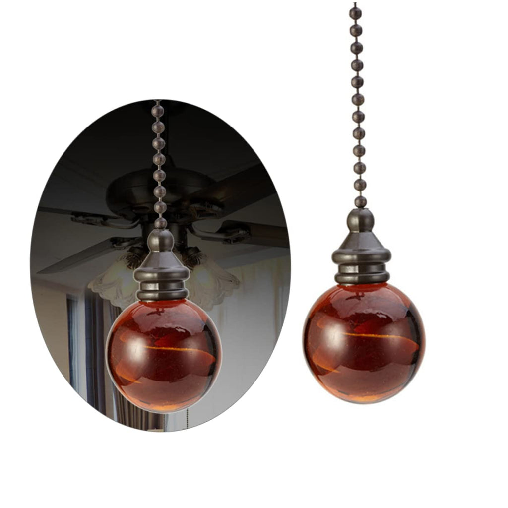 Glass Ball Chain Pendant Ornament 2 Pcs R4383