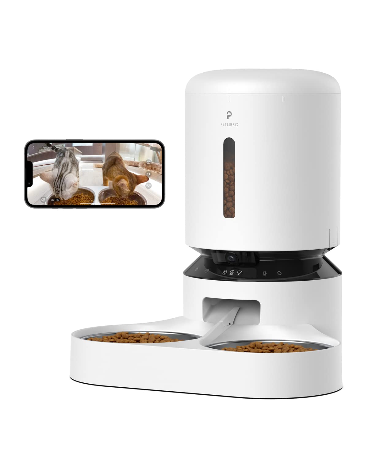 Automatic Cat Feeder with Camera 1080P HD Video 5G WiFi 2-Way Audio C146
