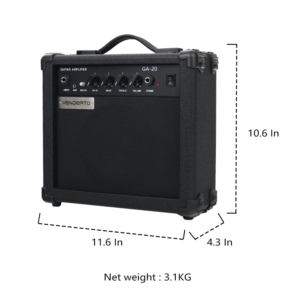 Black 20w Portable Electric Guitar Amplifier C573220
