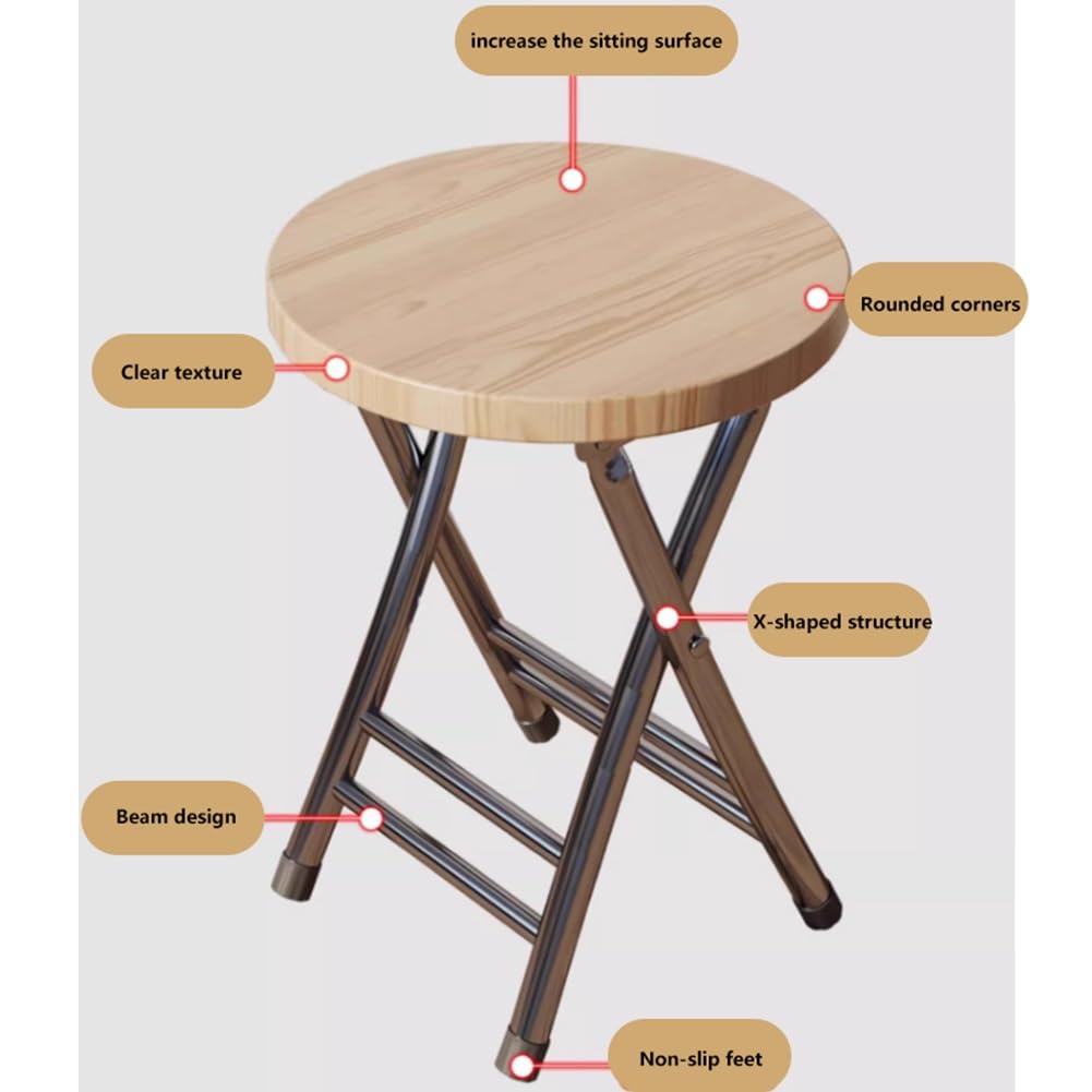 18 Inch Black Folding Stool 330 Lbs Capacity S78890