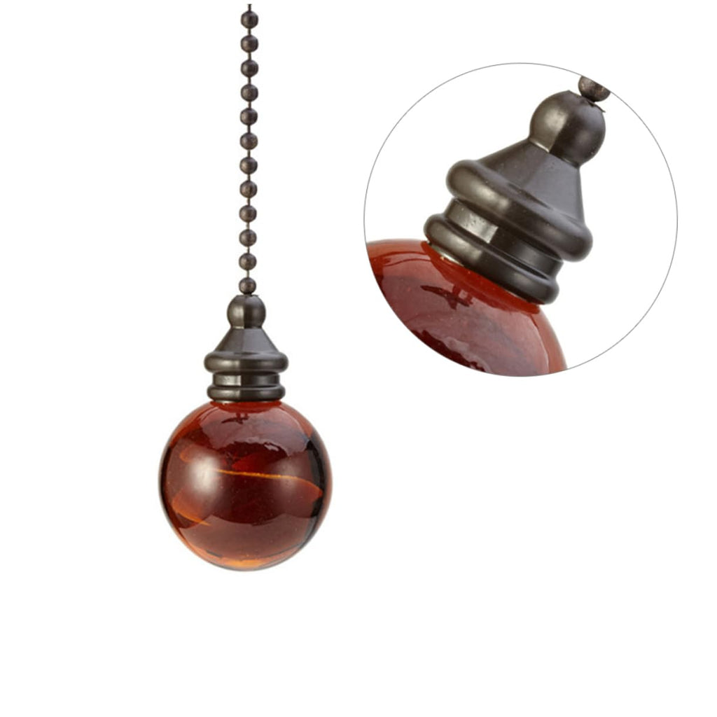 Glass Ball Chain Pendant Ornament 2 Pcs R4383