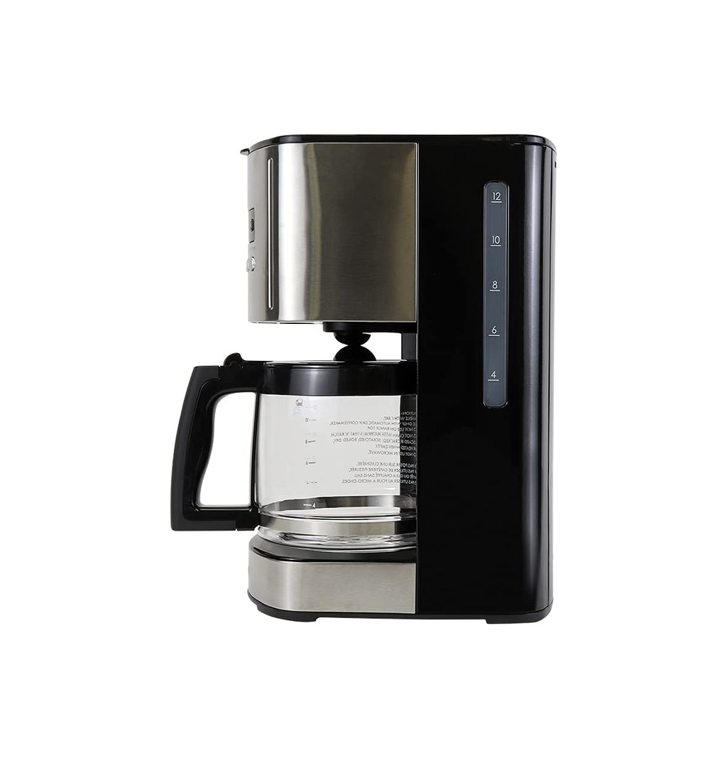 12 Cup Programmable Drip Coffee Maker with Glass Pot, Black N537