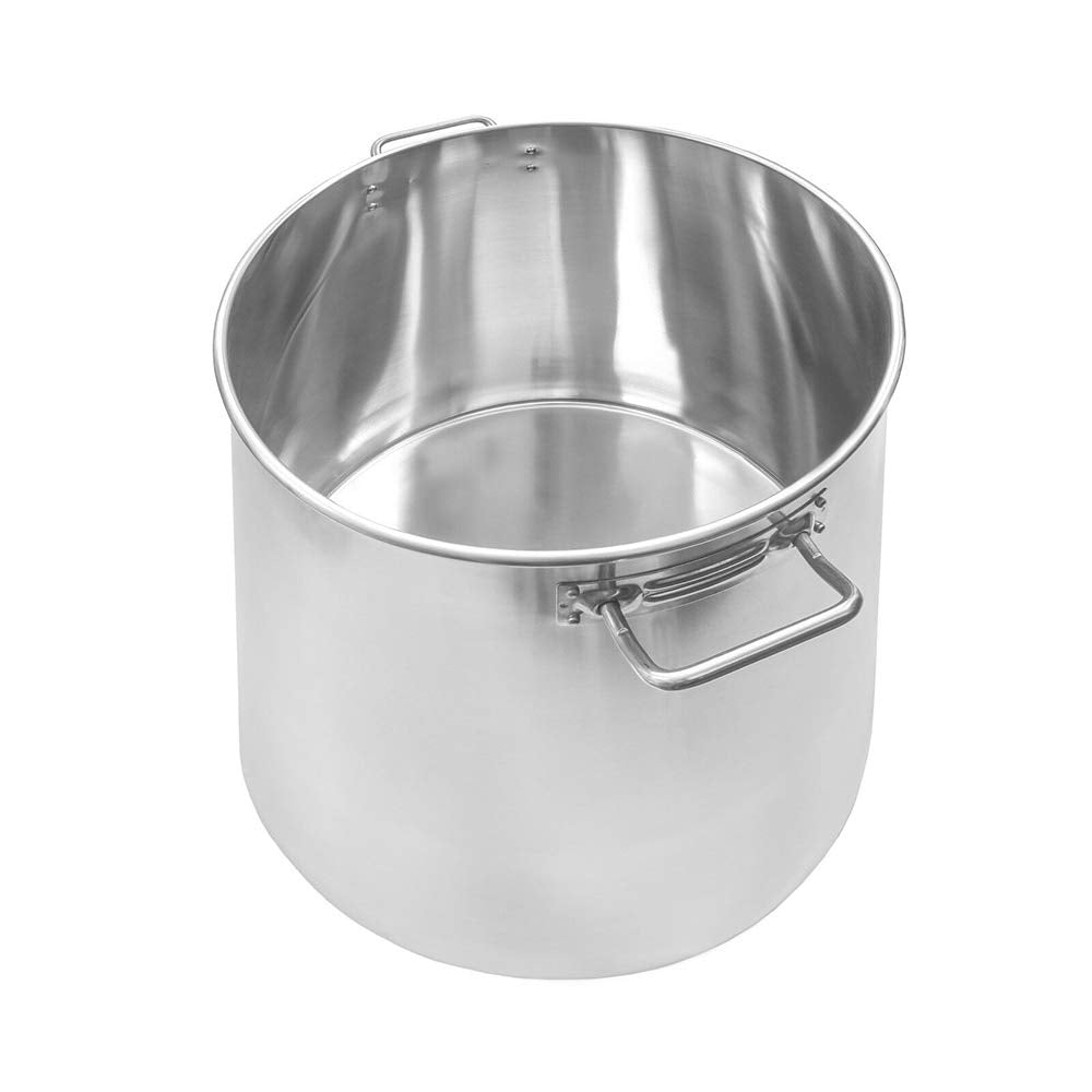 40QT Polished Stainless Steel Stock Pot with Lid N5728
