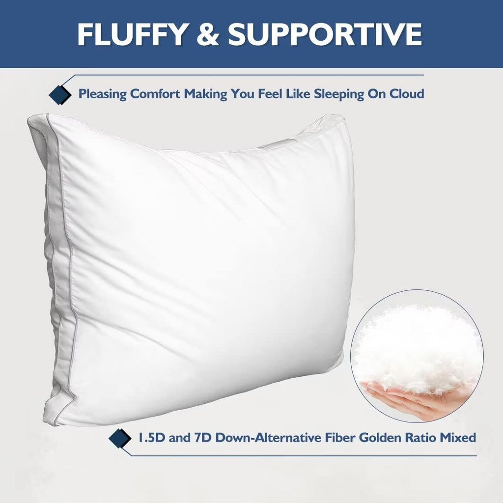 King Size Set of 2 Down Alternative Bed Pillows N496478