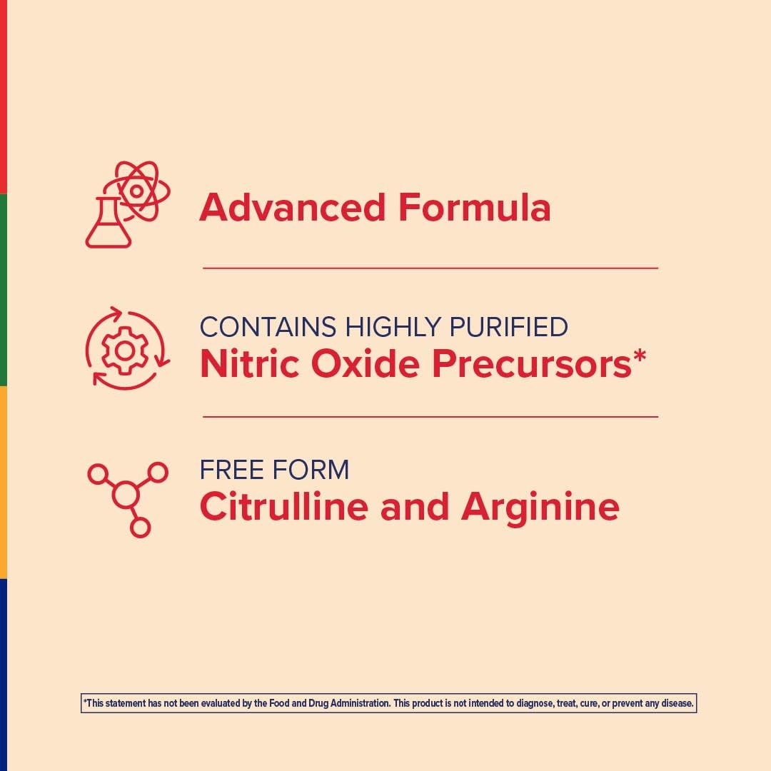 Nitric Oxide Supplement 120 Capsules with L-Citrulline and L-Arginine L630