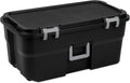 22 Gallon Lockable Black Plastic Storage Trunk G930