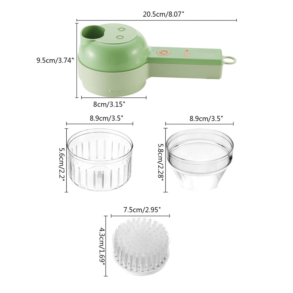 4 in 1 Handheld Electric Vegetable Cutter Set X202