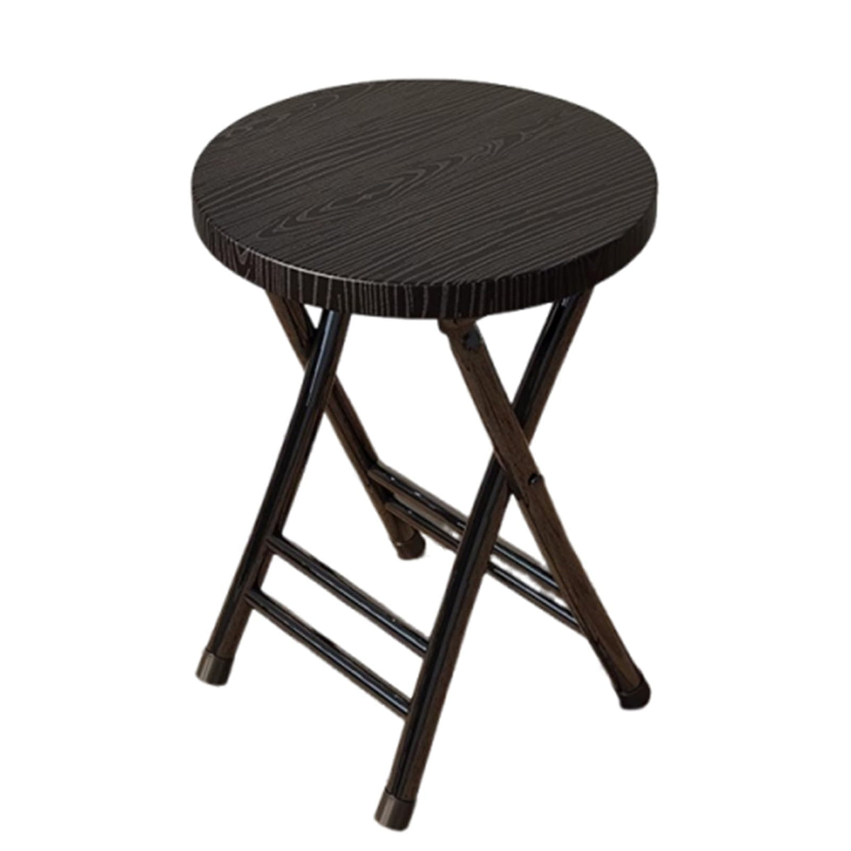 18 Inch Black Folding Stool 330 Lbs Capacity S78890