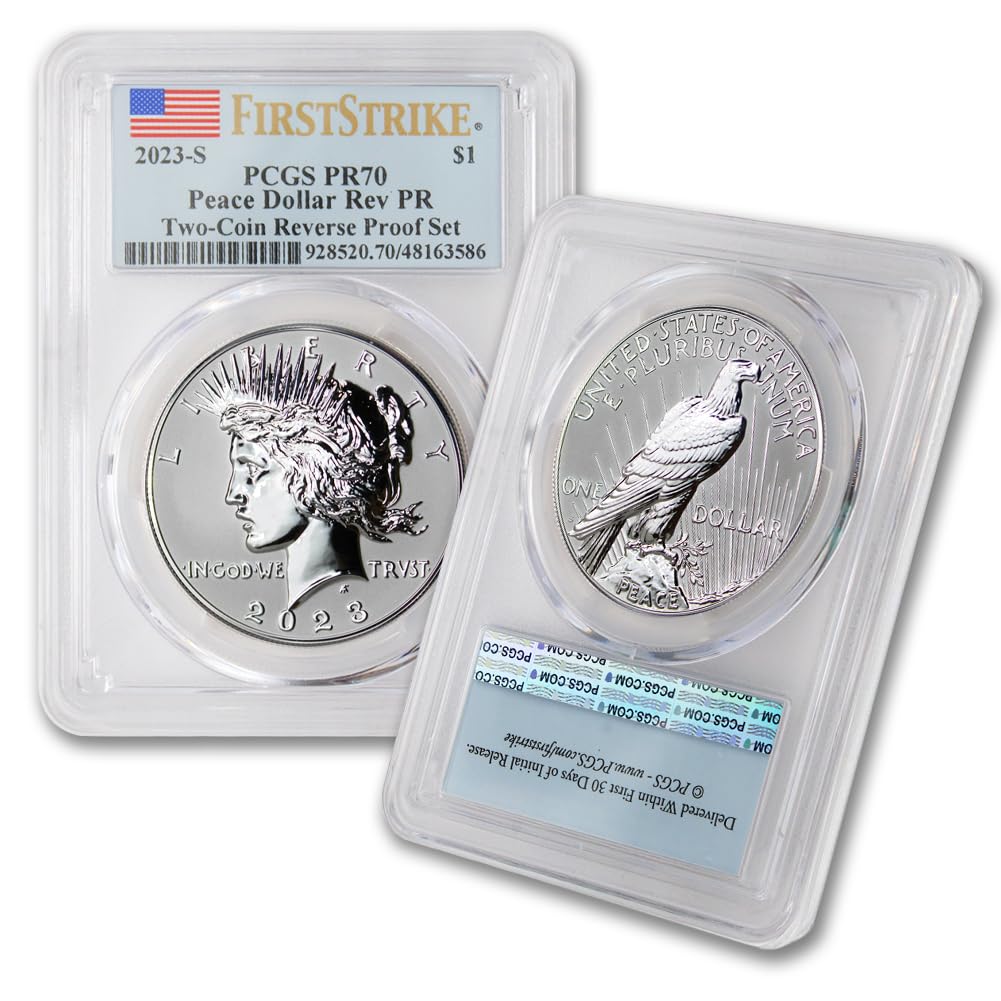 Set of 2 American Proof Silver Morgan & Peace $1 A4966