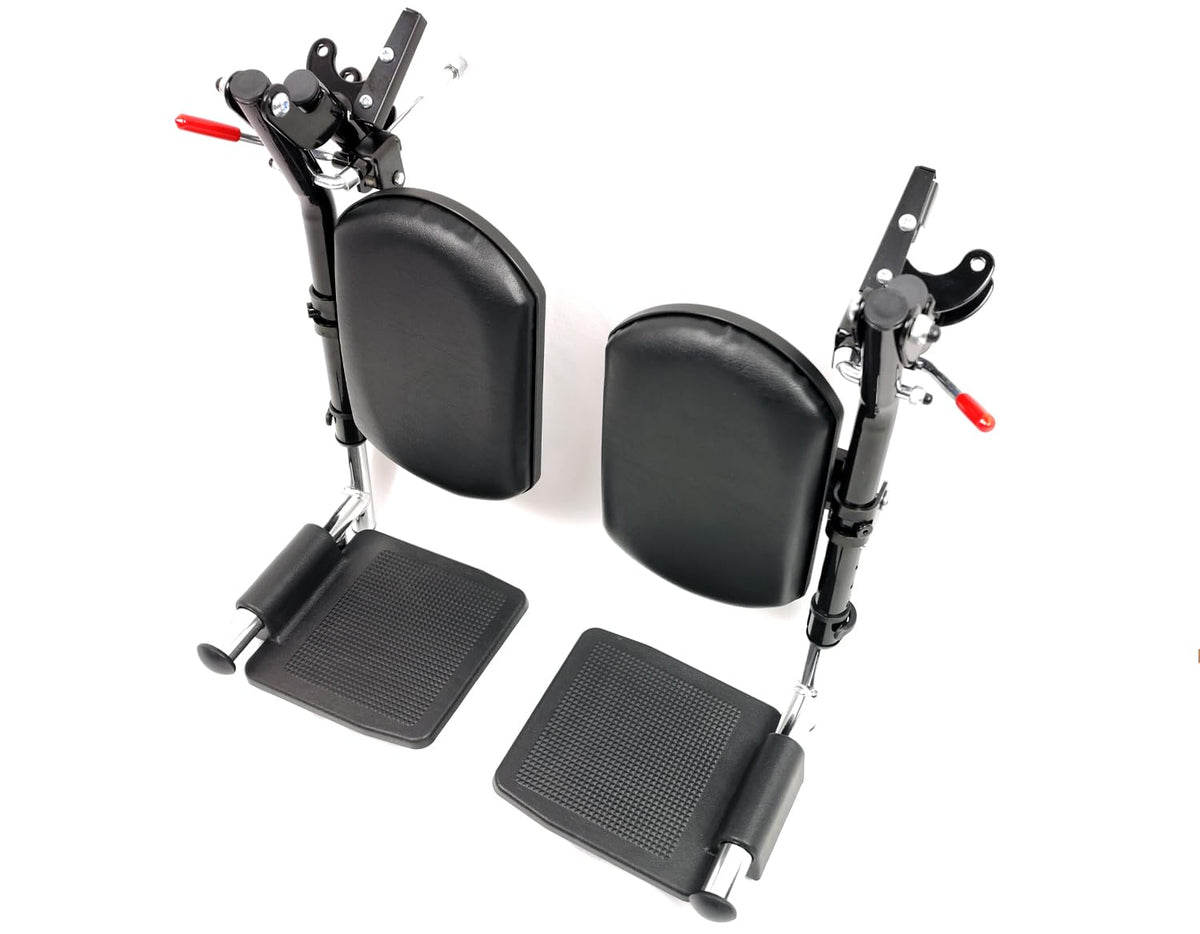 Wheelchair Elevating Leg Rests with Padded Calf Pad and Composite Footplates, 1 Pair Z604
