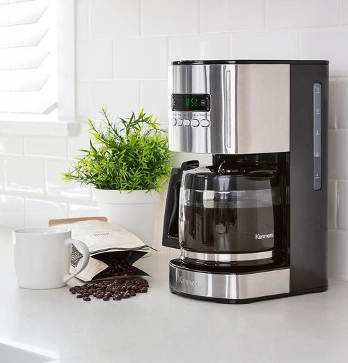 12 Cup Programmable Drip Coffee Maker with Glass Pot, Black N537