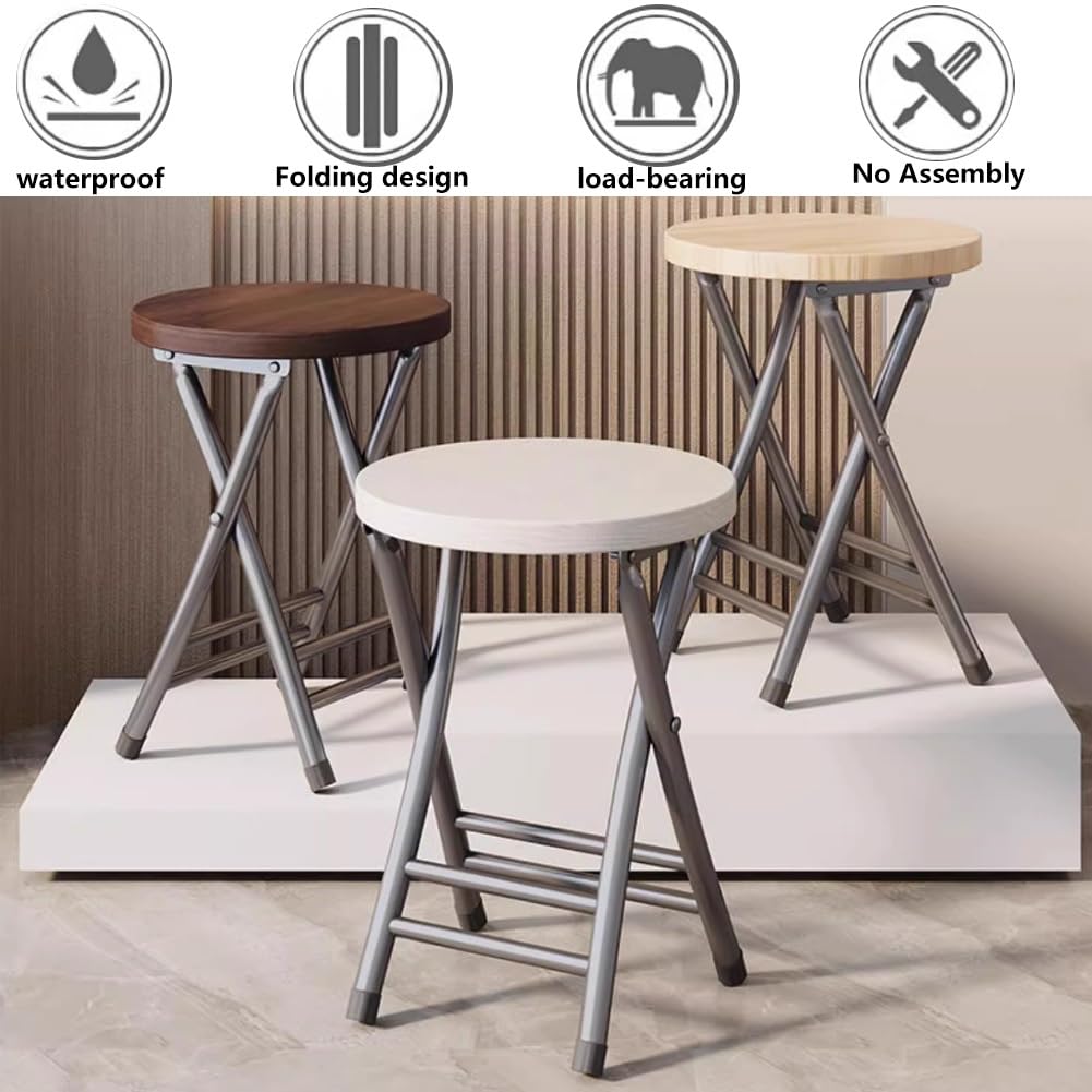 18 Inch Black Folding Stool 330 Lbs Capacity S78890