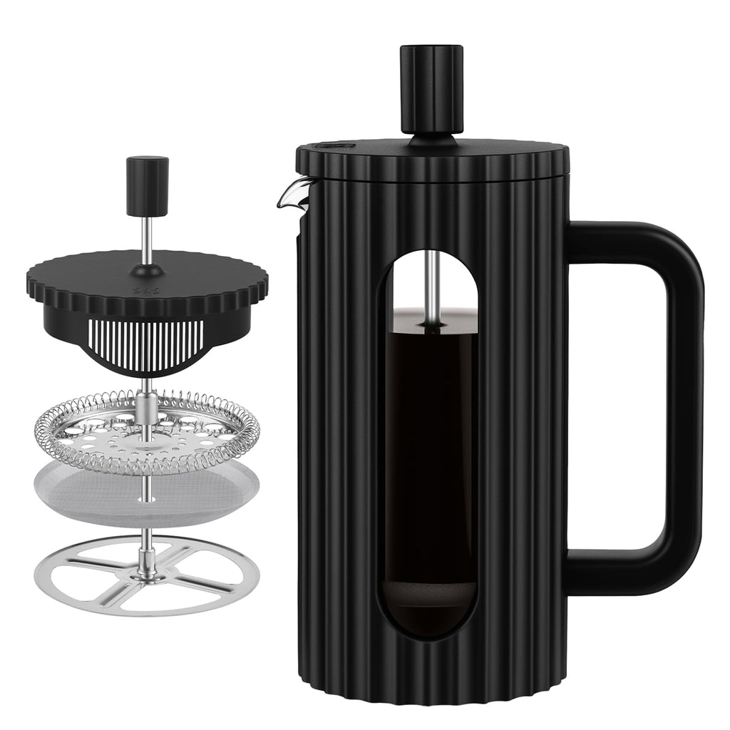 French Press Coffee Maker 12OZ Borosilicate Glass Q648351