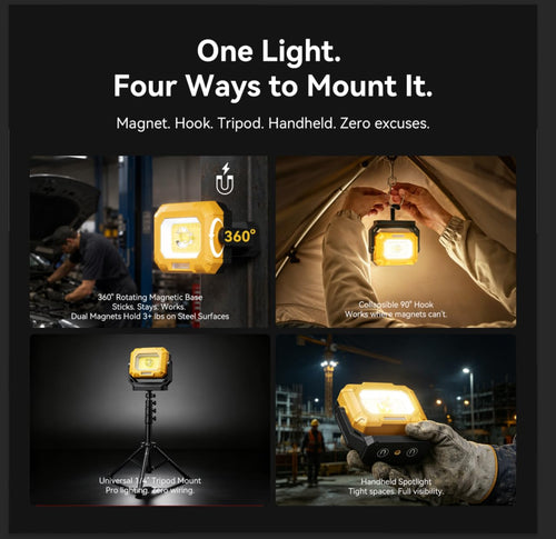 2 Pack 1500LM COB LED Work Light Q445