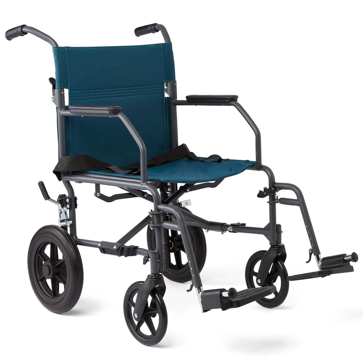 Folding Steel Transport Wheelchair with 12-Inch Wheels C3060