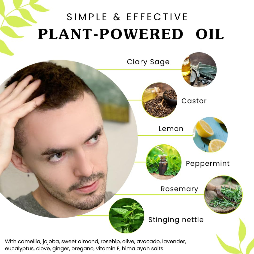 Rosemary Peppermint Castor Oil Hair and Scalp Serum 4 Fl Oz R8794