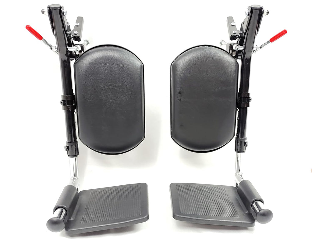 Wheelchair Elevating Leg Rests with Padded Calf Pad and Composite Footplates, 1 Pair Z604