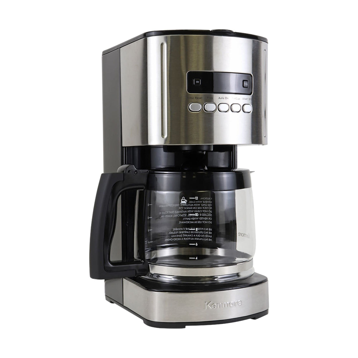 12 Cup Programmable Drip Coffee Maker with Glass Pot, Black N537
