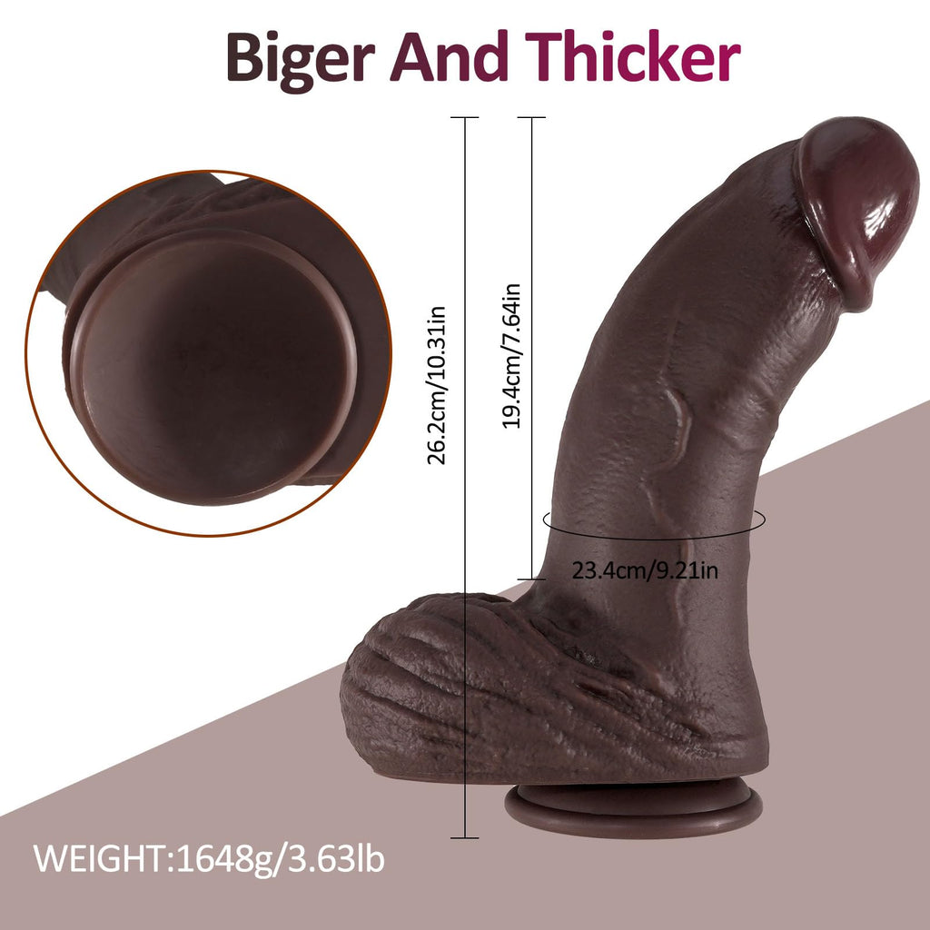 9.21 inch Black Silicone Dildo with Suction Cup G38288
