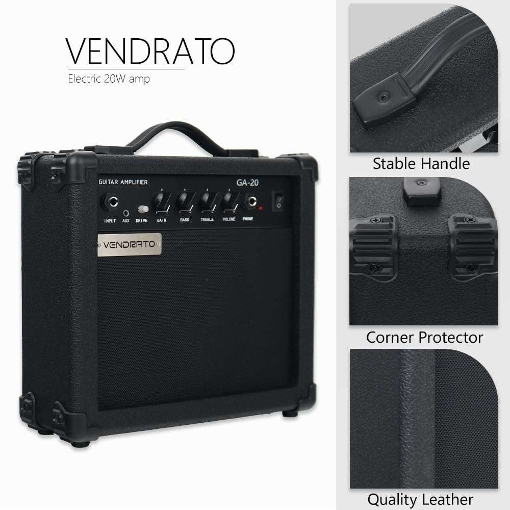 Black 20w Portable Electric Guitar Amplifier C573220