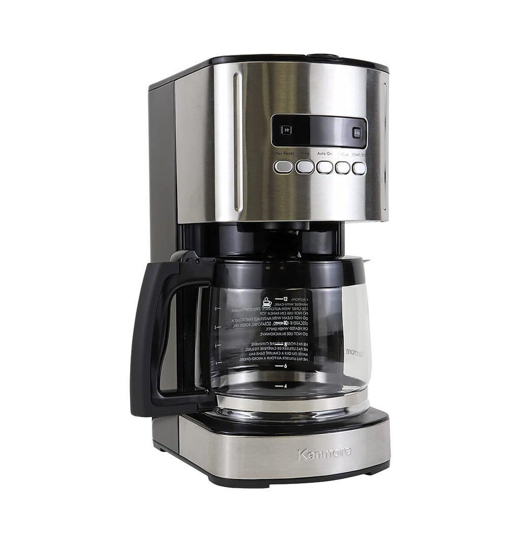 12 Cup Programmable Drip Coffee Maker with Glass Pot, Black N537