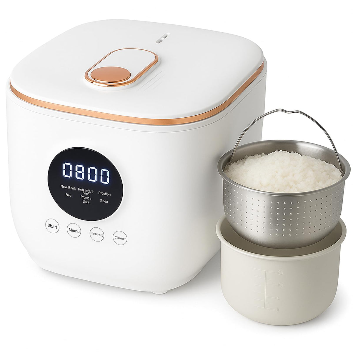 Low Sugar 3L Ceramic Rice Cooker with Steamer Basket T212