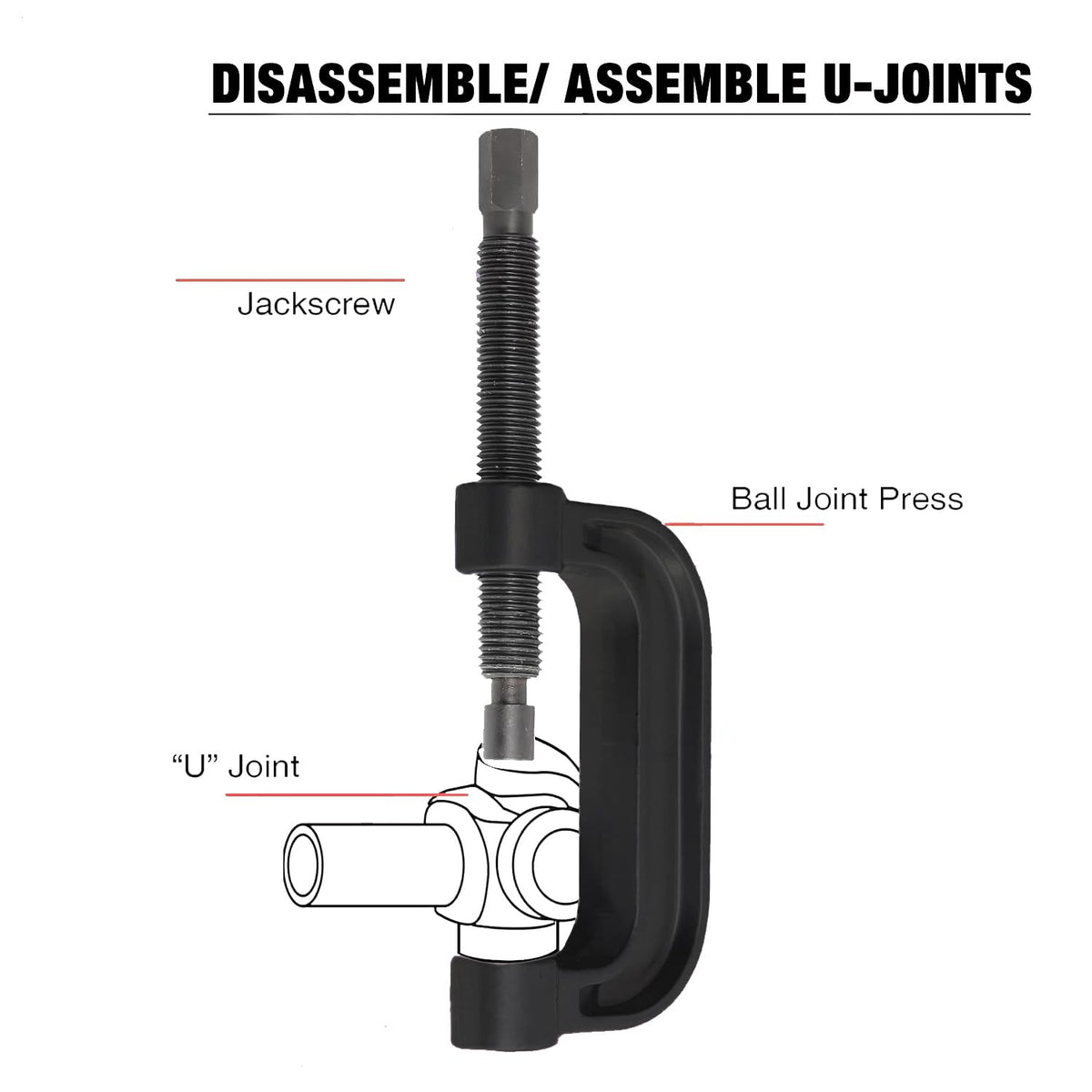 21-Piece Ball Joint Press Kit with C-Frame D51485