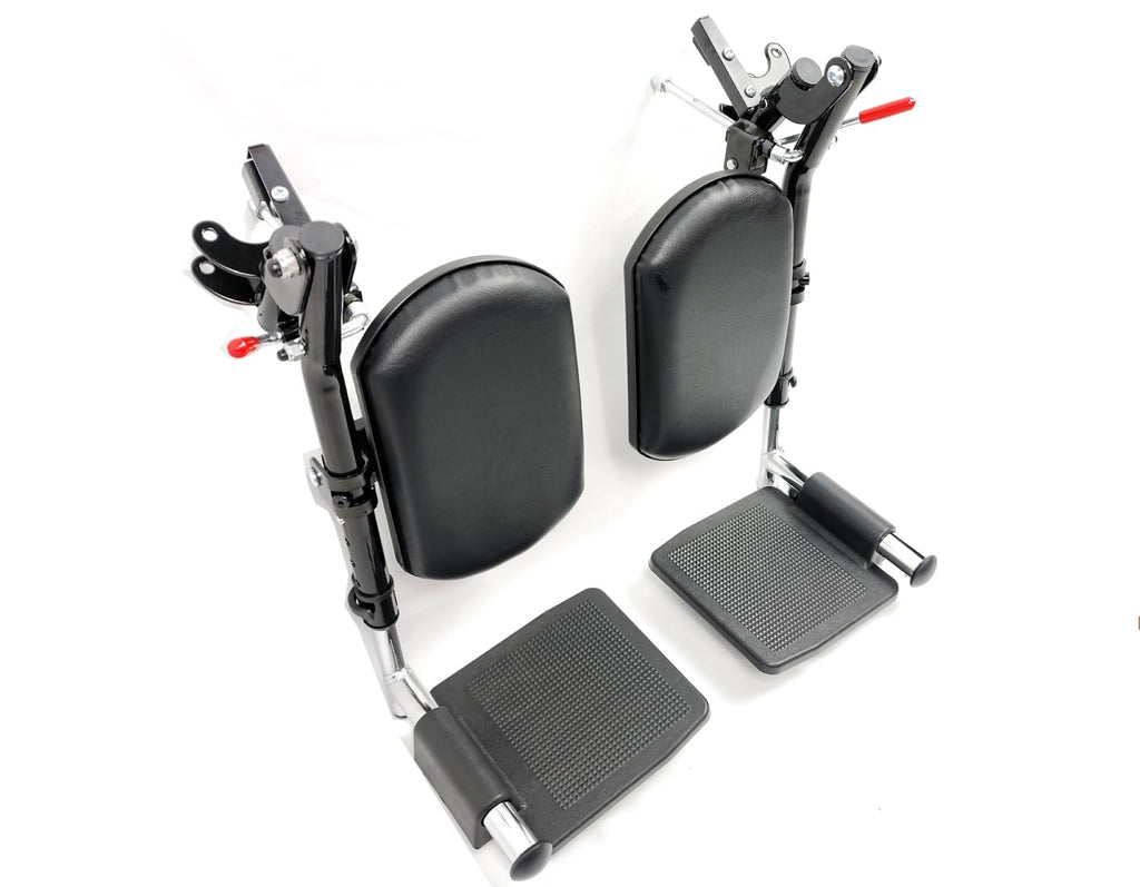 Wheelchair Elevating Leg Rests with Padded Calf Pad and Composite Footplates, 1 Pair Z604