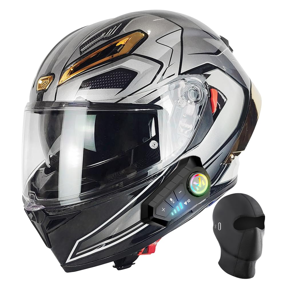 Full Face Motorcycle Helmet with Bluetooth O195886