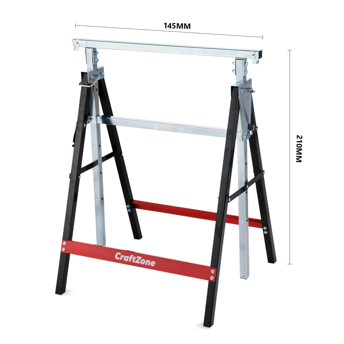 Folding Saw Horses 2 Pack Adjustable Height Non-Slip Feet B32275