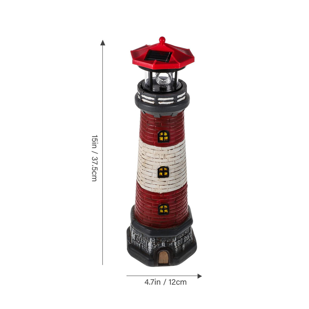 Solar Lighthouse Statue 14.76 Inch O9632