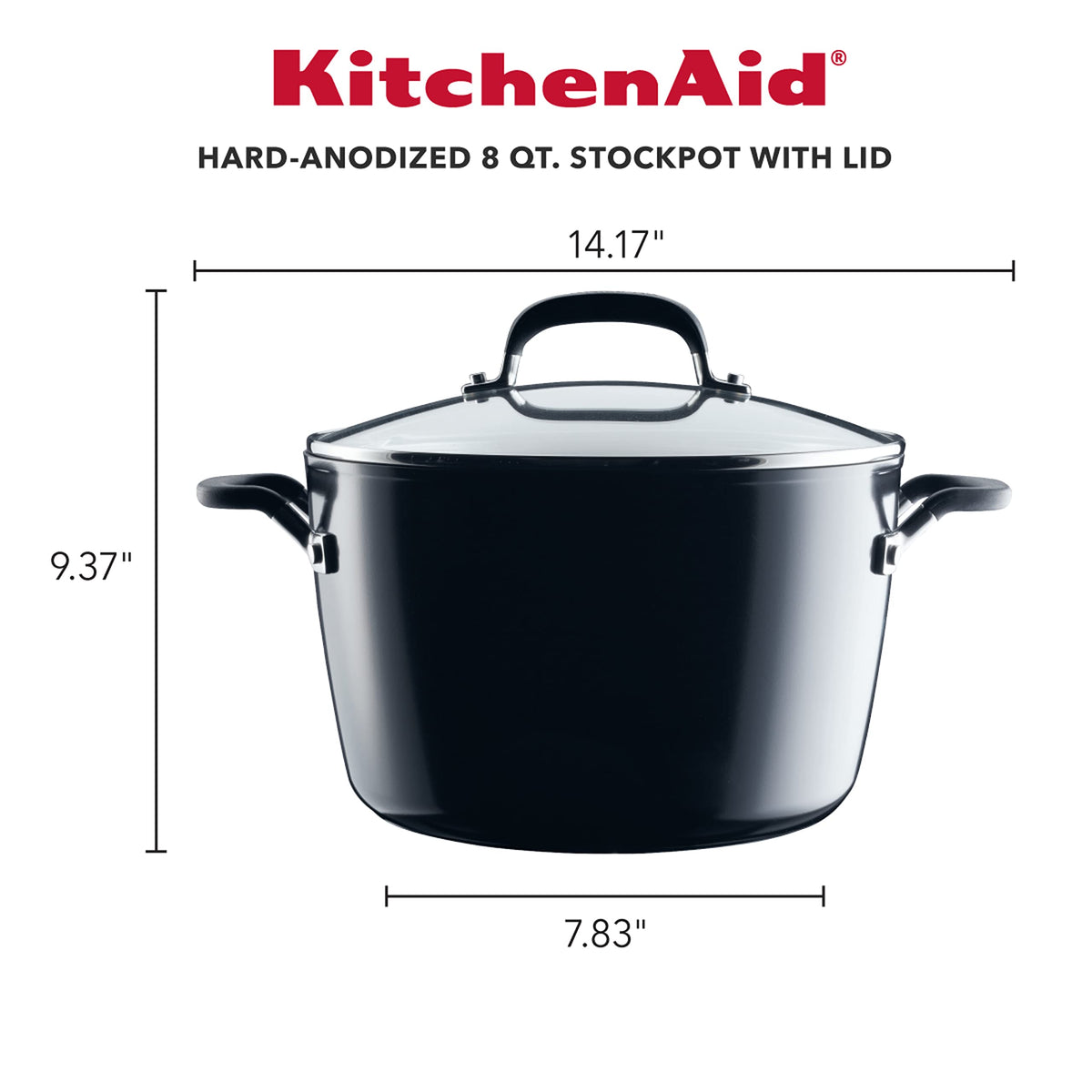 Hard Anodized Nonstick 8-Quart Stock Pot with Lid U530529