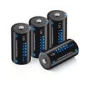 4 Pack Rechargeable D Batteries 10000mAh H916306