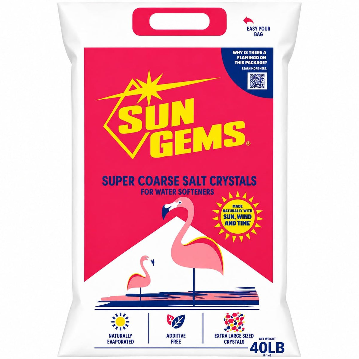 Super Coarse Water Softener Salt Crystals 40 lb V464732