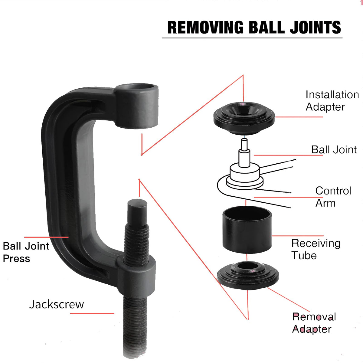 21-Piece Ball Joint Press Kit with C-Frame D51485