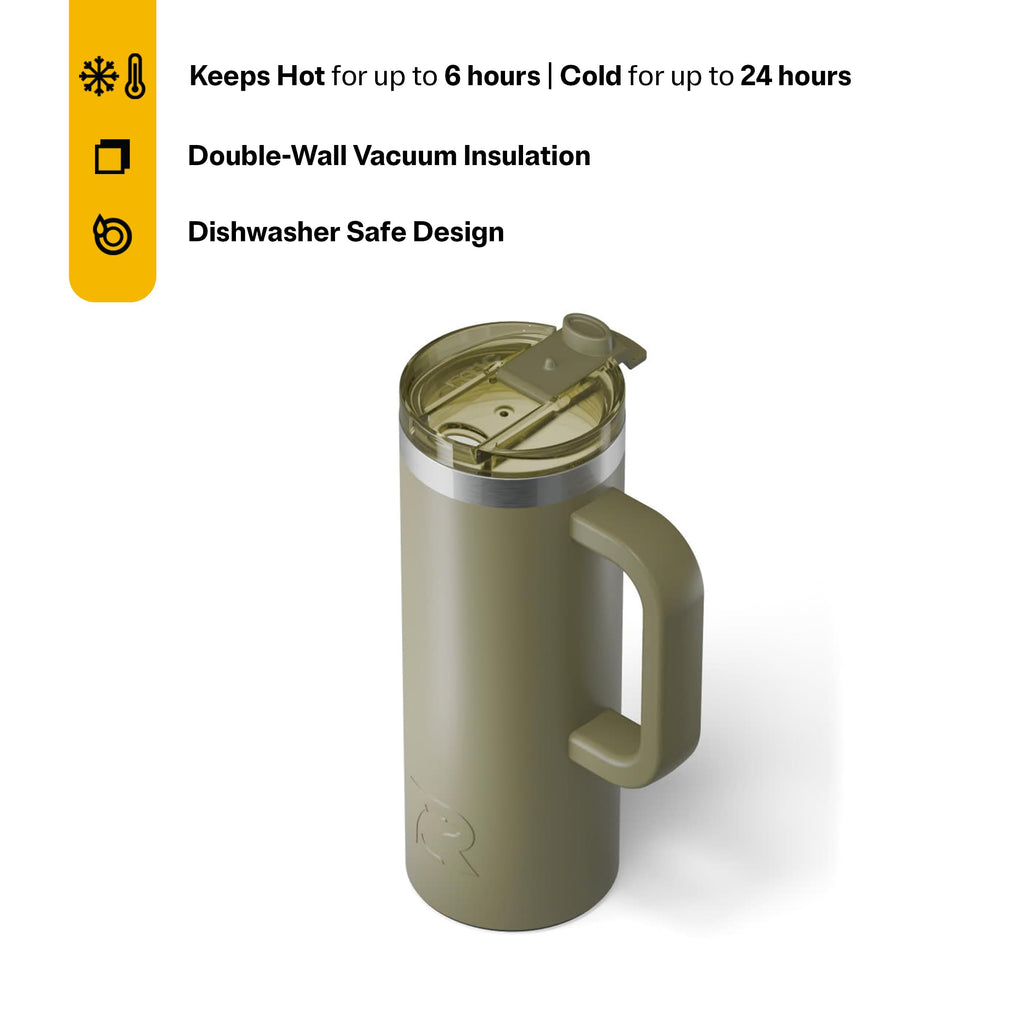 20oz Ceramic Lined Travel Mug with Lid and Handle K61011