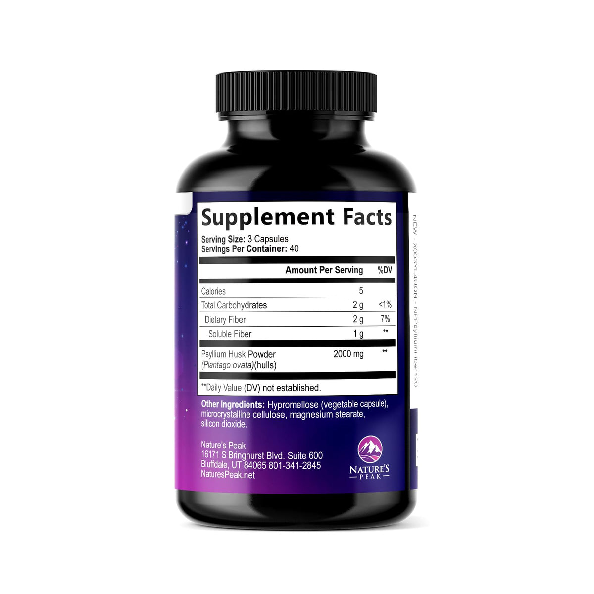 Psyllium Husk Capsules 2000mg 120 Capsules M3609