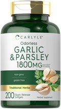 Odorless Garlic & Parsley Supplement 200 Softgels H911