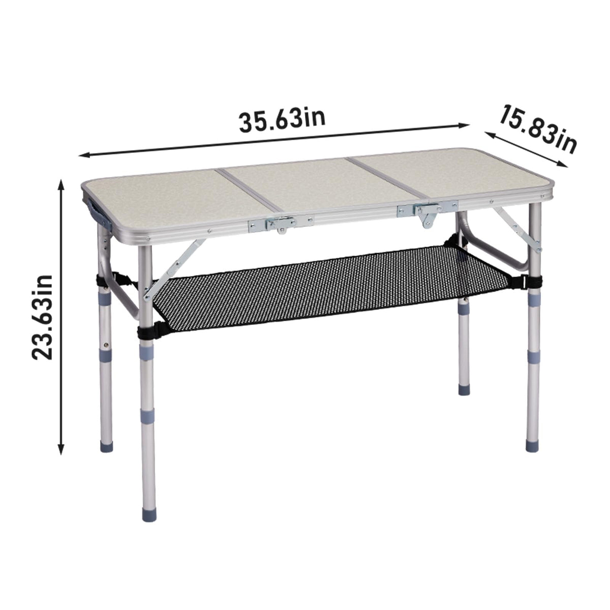 3ft Adjustable Height Aluminum Folding Camping Table U717883