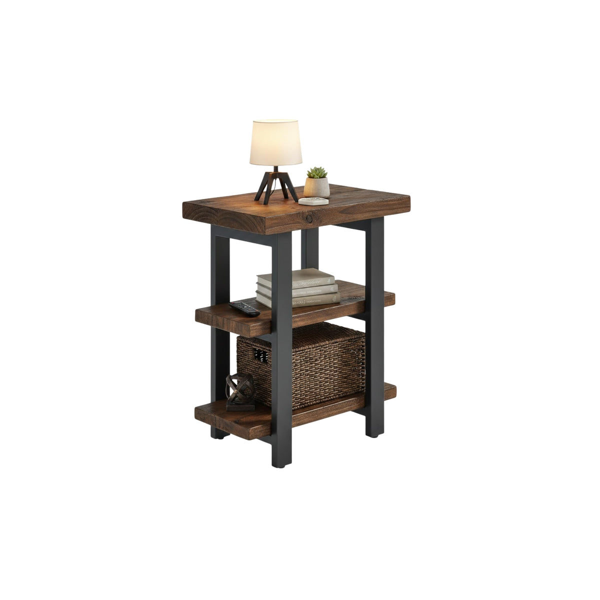 Solid Wood 3-Tier End Table C1034