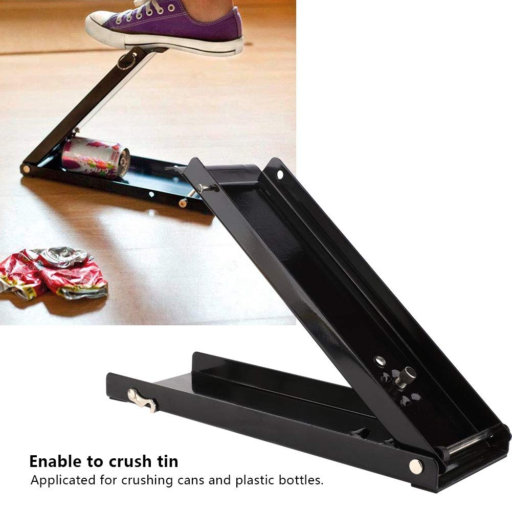 Black 16 oz Pedal Can Crusher Q702