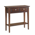 Slim Hallway Console Table with Two Drawers and Storage Shelf R529162
