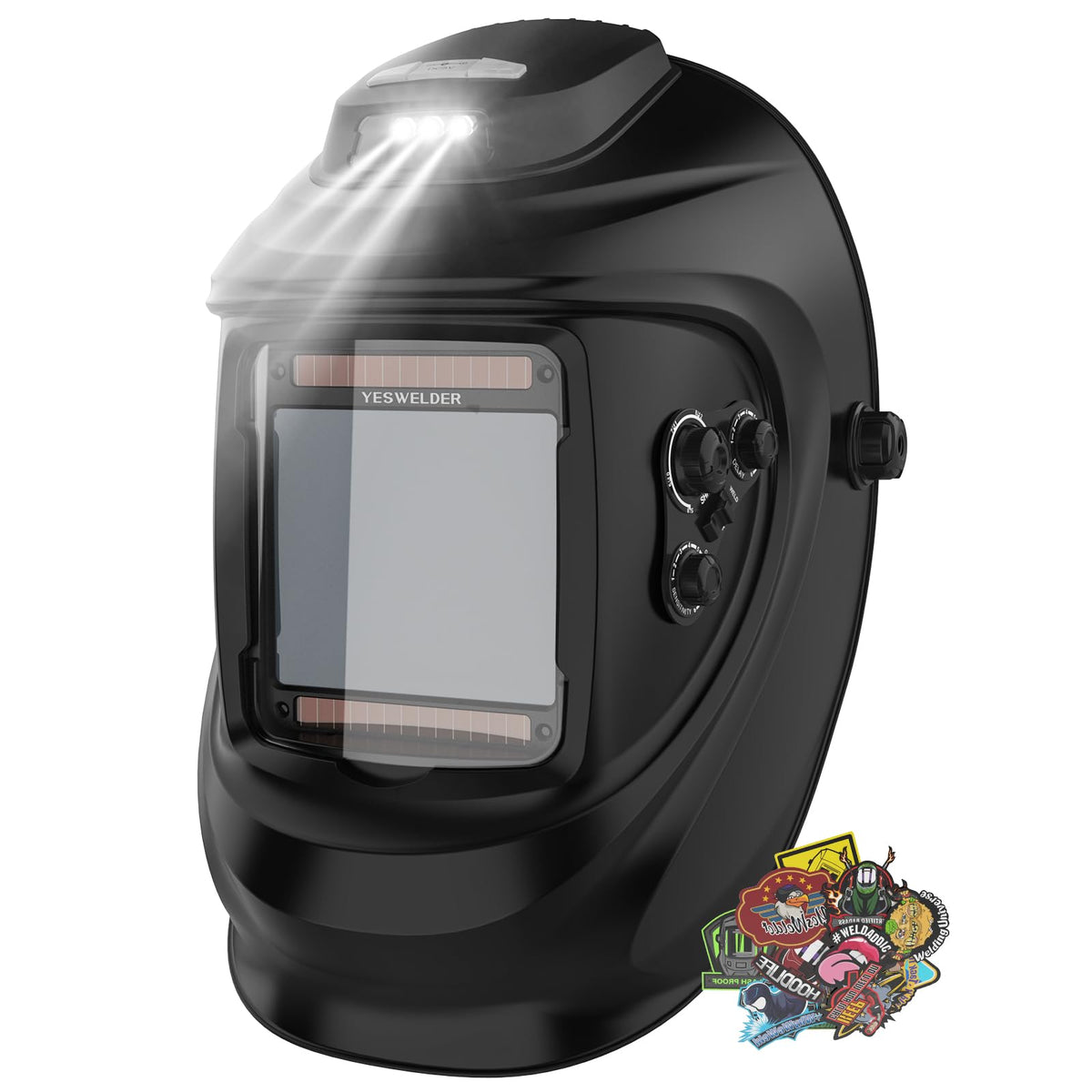 Welding Helmet with Fan and Work Light Y970