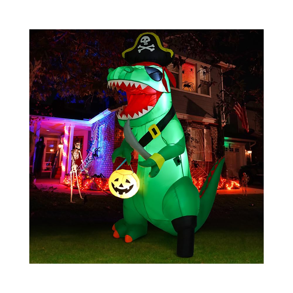 7 FT Halloween Inflatable Dinosaur with Built-in LEDs Y109