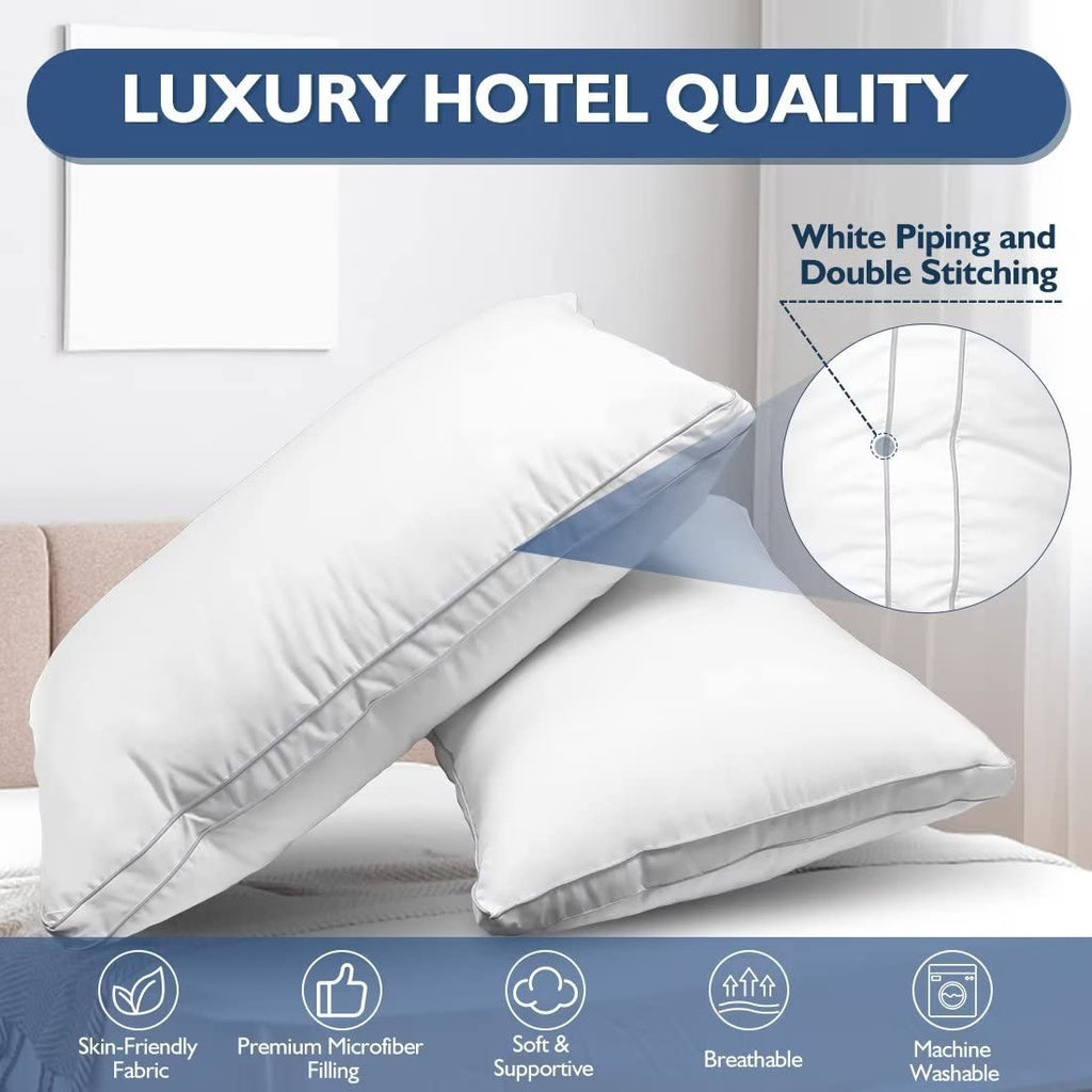 King Size Set of 2 Down Alternative Bed Pillows N496478